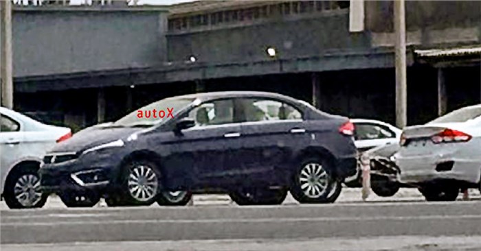 Maruti Suzuki Ciaz facelift spied undisguised